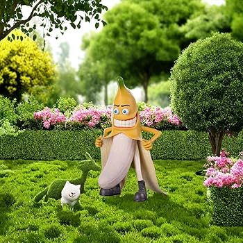 Amazon.co.jp: Abanidet 邪悪なバナナの男の像、気まぐれな樹脂製の